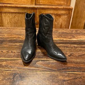Topshop Arizona Western Black Booties